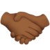 🤝🏾 handshake: medium-dark skin tone display on Apple